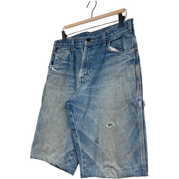 Vintage Dickies Distressed Carpenter Denim Shorts 32 - Picture 3 of 7